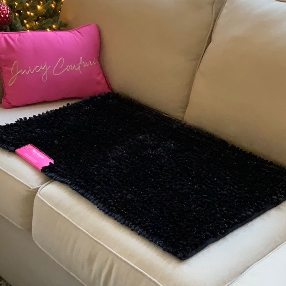 Juicy Couture Home Luxury GLITTER Chenille Bath Rug